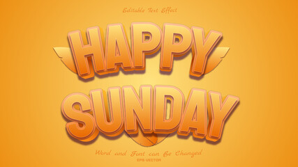 beautiful happy sunday text effect