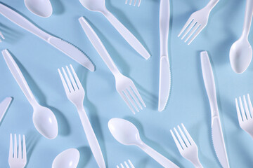 White Plastic Cutlery