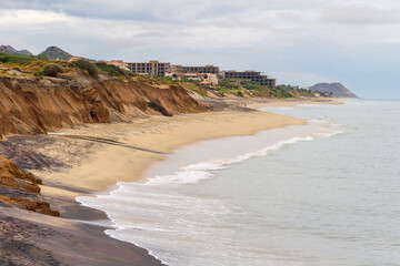 Fototapeta na wymiar A long beach in Los Cabos, Baja California, Mexico