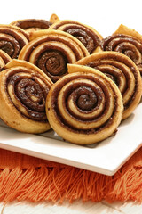 sweet buns with sugar and cinnamon