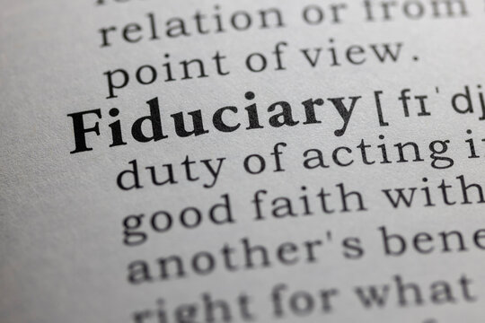 Dictionary definition of fiduciary