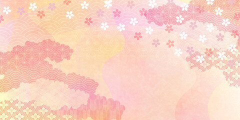  桜　和紙　和柄　背景