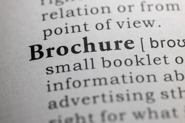 Dictionary definition of brochure