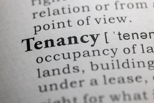 Dictionary definition of tenancy