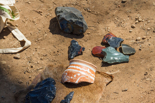 Archaeological vestiges in Guachimontones Park in jalisco, Mexico