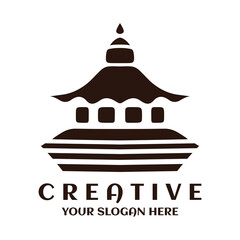 Mosque icon logo vector Illustration