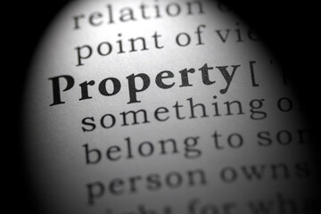 Dictionary definition of property