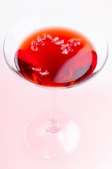 Pomegranate tasty sweet Champagne Cocktail