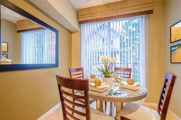Modern dining room in luxury house.