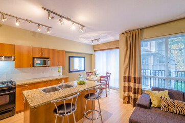 Modern dining room in luxury house.