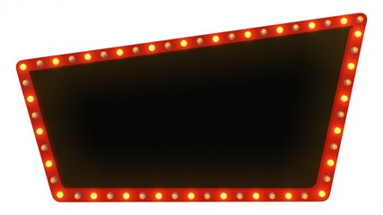 Frame and color light on white background. 3d rendering