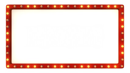 Frame and color light on white background. 3d rendering