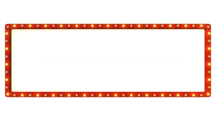 Frame and color light on white background. 3d rendering