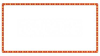 Frame and color light on white background. 3d rendering