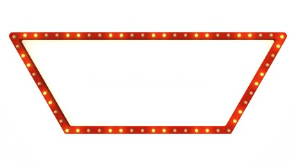 Frame and color light on white background. 3d rendering