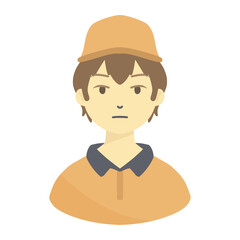 postman for avatar color illustration