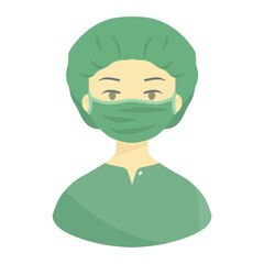 surgeon for avatar color illustration