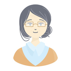 teacher for avatar color illustration