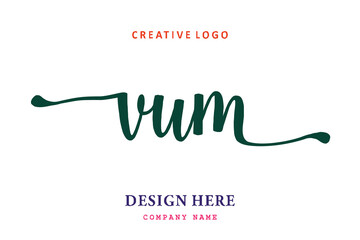 VUM lettering logo is simple, easy to understand and authoritative