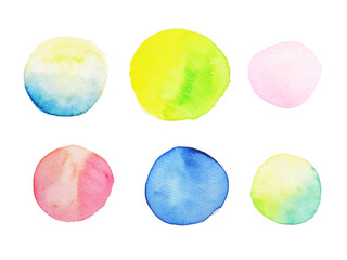 美しいにじみ水彩画素材