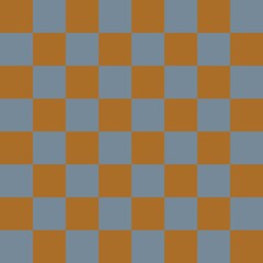 Checkerboard 8 by 8. Light Slate Grey and Brown colors of checkerboard. Chessboard, checkerboard texture. Squares pattern. Background.