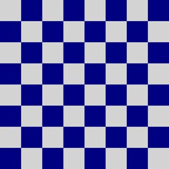 Checkerboard 8 by 8. Navy and Light grey colors of checkerboard. Chessboard, checkerboard texture. Squares pattern. Background.