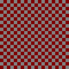 Fototapeta premium Two color checkerboard. Maroon and Grey colors of checkerboard. Chessboard, checkerboard texture. Squares pattern. Background.