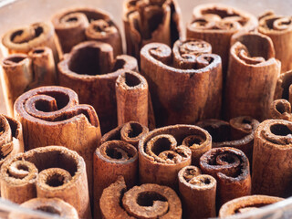 シナモンスティック。生薬にも使われる香りの良い香辛料。