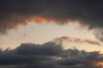 Obraz premium Sun on sunset sky. This file is cleaned and retouched.