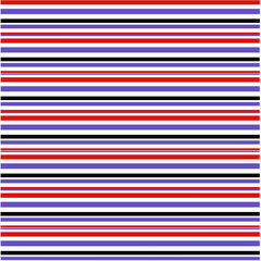 Red, purple, white and black striped seamless pattern design for fashion textiles and graphics. Vector illustration.