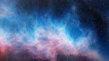 Universe filled with stars, nebula and galaxy