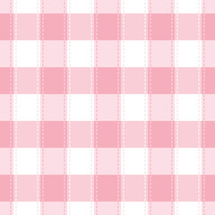 Seamless Pattern of Pastel Pink Plaid Design