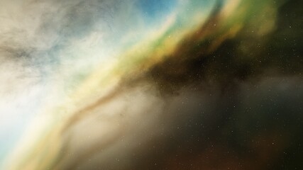 Universe filled with stars, nebula and galaxy