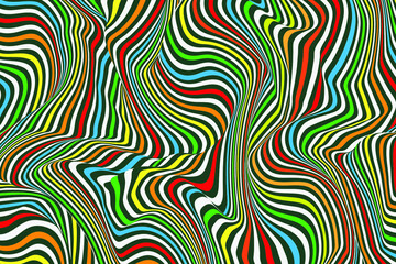 Abstract colorful wavy stripes line background