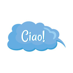 ciao in speech bubble © Gstudio