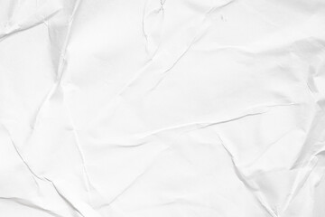 White crumpled paper texture in high key lighting background