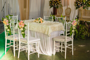 The scenic of Wedding decoration in Vintage style