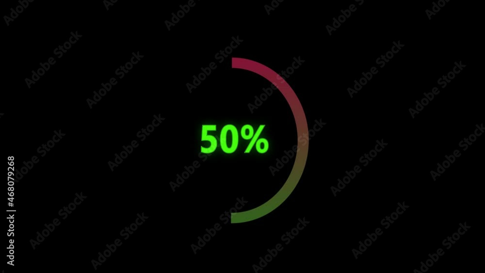 Poster circular percentage progress bar on transparent background. pink dotted loading circle ring animatio