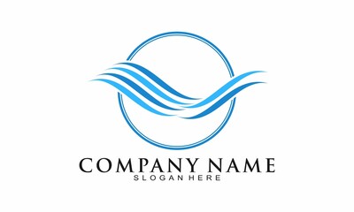 Elegant wave vector logo