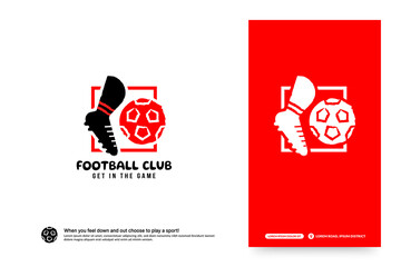 Football club logo design template, Soccer tournaments logotype concept. Football team identity isolated on white Background, Abstract sport symbol design vector illustrations.