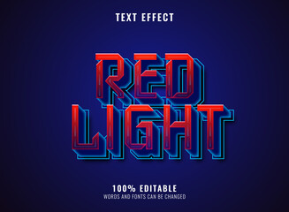 modern futuristic red light neon text effect