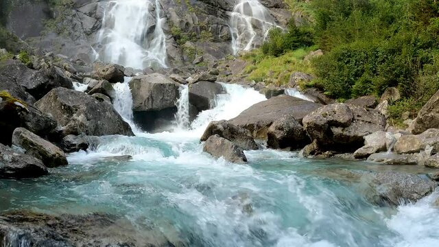 Alpine landscape on Nardis Waterfalls