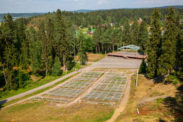 Song Festival Grounds in a city park in the town of Sortavala in the Republic of Karelia in Russia
