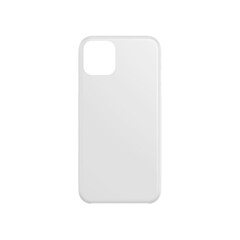 Smart phone cover mockup on isolated white background, mobile back cover or case for design...