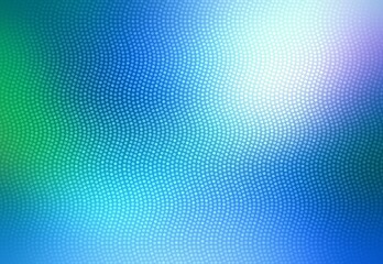 Fototapeta premium Glitter dots wavy lines mosaic pattern cover blue shiny background. Glistening texture for marine holidays. 