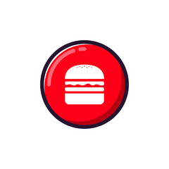 Burger cartoon style logo illustration