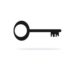 Key icon, modern minimal flat design style, vector illustration