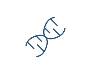 DNA flat icon. Thin line signs for design logo, visit card, etc. Single high-quality outline symbol for web design or mobile app. Medical outline pictogram.