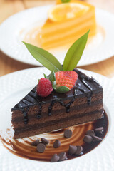 A piece of decorate cake.