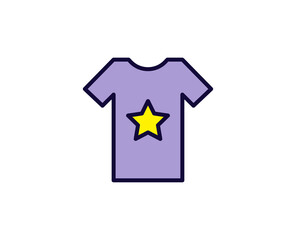 T-shirt line icon. Vector symbol in trendy flat style on white background. Travel sing for design.